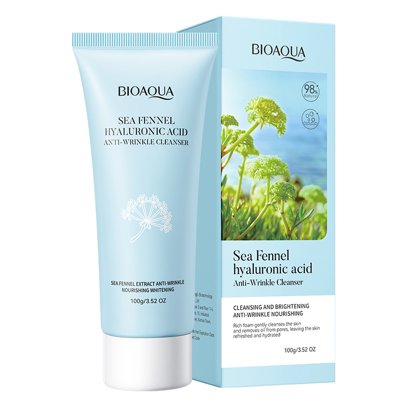🌊 BIOAQUA 泊蝶 海茴香玻尿酸抗皺潔面乳 (100g) 🌊
